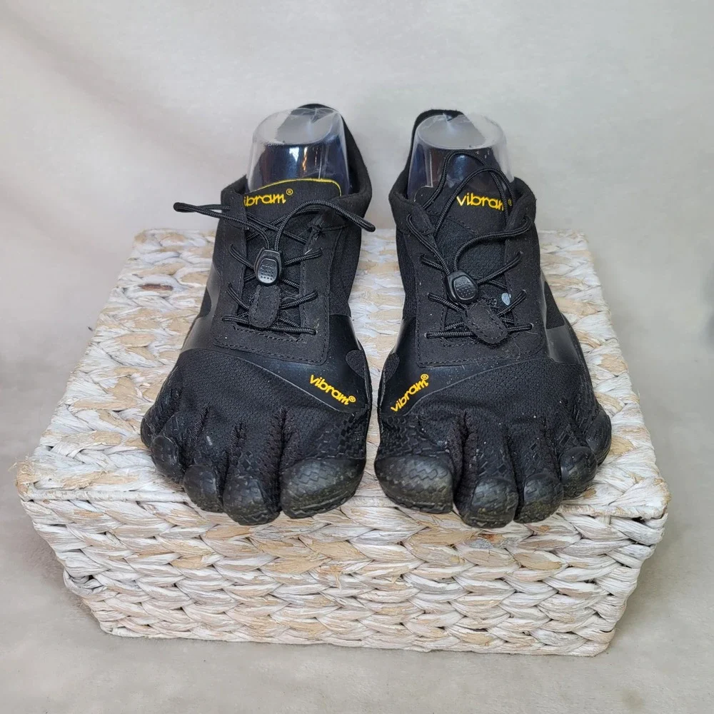 Vibram FiveFingers KSO EVO Mens Black Yellow Barefoot Training Shoes 14M0701